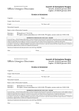Ufficio Liturgico Diocesano Ufficio Liturgico Diocesano