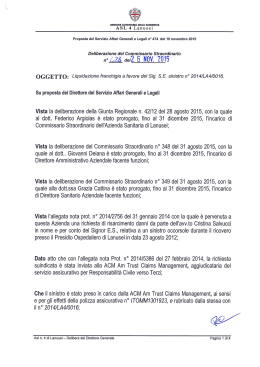Deliberazione del Commissario Straordinario N. 424