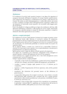 coordinatore di servizio, unit&agrave; operativa, struttura - Area-c54