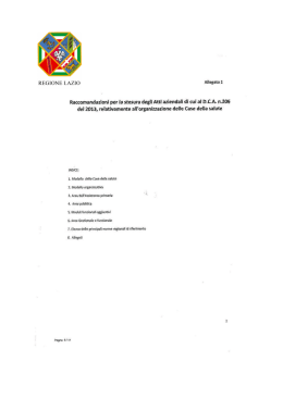 il documento della regione lazio con le linee guida