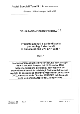 dichiarazione di conformità c - ThyssenKrupp Acciai Speciali Terni