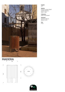 struttura in acciaio SZ35JR (UNI EN 10025:05) doghe in legno