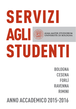 Guida ai servizi per gli studenti - Università degli Studi di Bologna