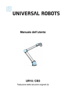 Manuale dell`utente UR10/CB3