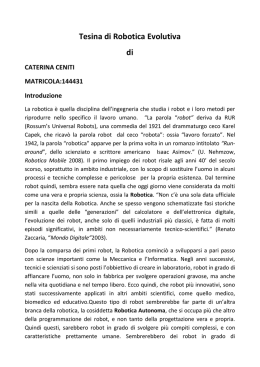 Tesina di Robotica Evolutiva di