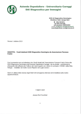 Azienda Ospedalliero - Universitaria Careggi DAI Diagnostica per