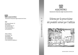 Schema per la prescrizione dei prodotti vetrari per l`edilizia