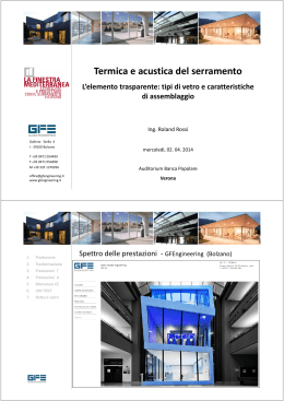 termica e acustica del serramento, relatore