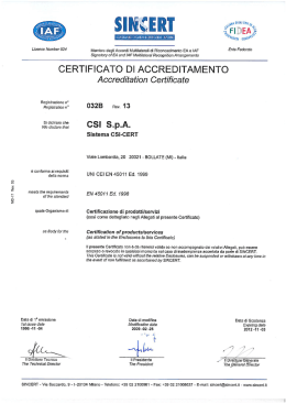 SINC&Egrave;RT - CSI