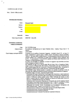 Ing. Santi Muscar&agrave; - Ministero dell`Ambiente