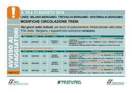 9, 10 e 11 AGOSTO 2014 LINEE: MILANO