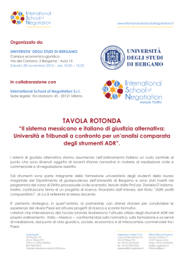 Tavola Rotonda /italiano - International School of Negotiation