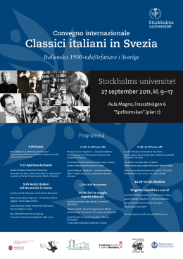 Classici italiani in Svezia - Fondazione Arnoldo e Alberto Mondadori