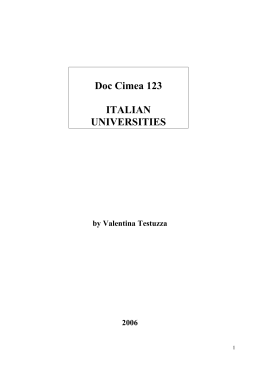 Doc Cimea 123 ITALIAN UNIVERSITIES