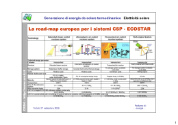 La road-map europea per i sistemi CSP - ECOSTAR