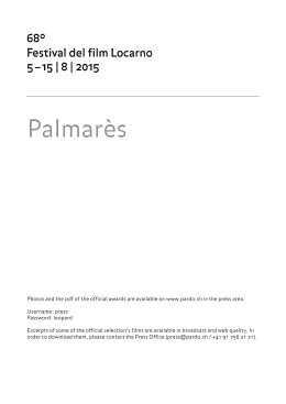 The Palmares PDF including independent juries is