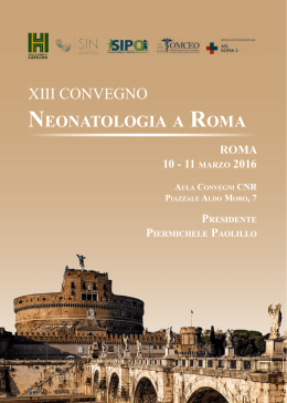 XIII CONVEGNO NEONATOLOGIA A ROMA