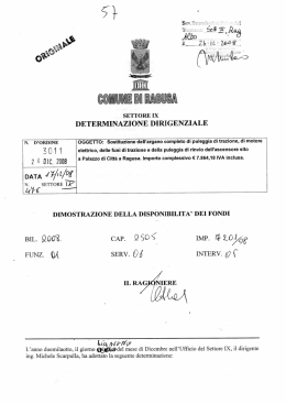 DETERMINAZIONE DIRIGENZIALE