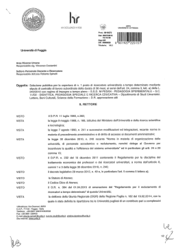 Universit&agrave; di Foggia