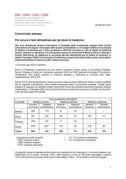 Pi&ugrave; sicuro il test attitudinale per gli studi di medicina