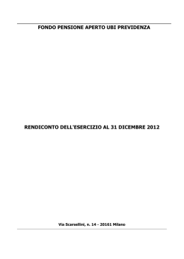 fondo pensione aperto ubi previdenza rendiconto dell