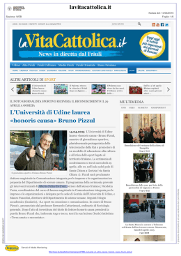 L`Università di Udine laurea «honoris causa» Bruno Pizzul | Vita