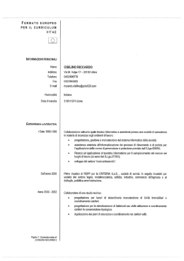 Curriculum Cisilino