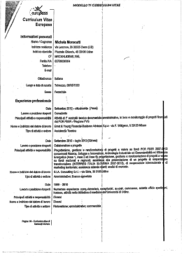Curriculum vitae Morocutti Michela