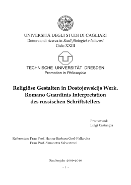 Religiöse Gestalten in Dostojewskijs Werk. Romano