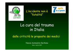 relazione - Società italiana di traumatologia della strada