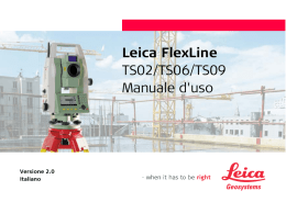 Leica FlexLine TS02/TS06/TS09 Manuale d`uso