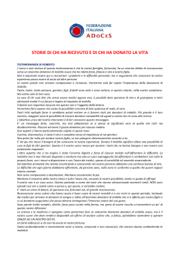 CONFERENZA STAMPA - Federazione Italiana Adoces