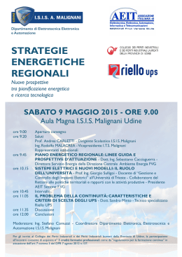 Locandina Convegno 9 maggio 2015 - Strategie