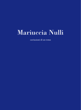 Mariuccia Nulli variazioni di un tema