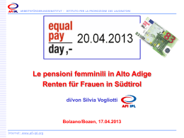 Pensioni femminili - Renten für Frauen - AFI-IPL