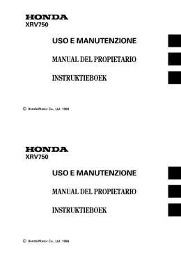 uso e manutenzione manual del propietario instruktieboek