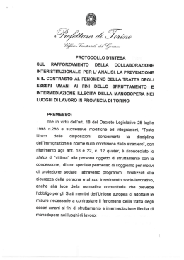 Il testo del Protocollo