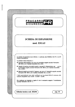 Page 1 FRACARFIO SICUREZZA SCHEDA DI ESPANSIONE mod