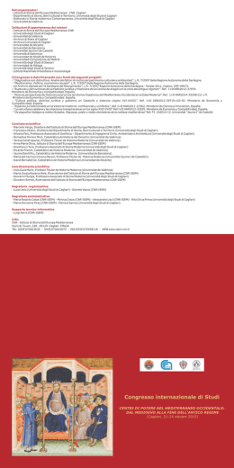 Inviti esterno Centri Potere - Dipartimenti