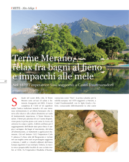 Terme Merano, relax fra bagni al fieno e impacchi alle