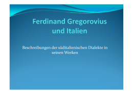 Ferdinand Gregorovius und Italien - UK