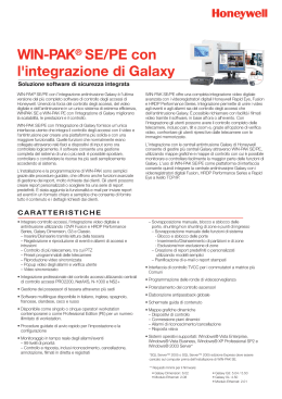 WIN-PAK® SE/PE con l`integrazione di Galaxy