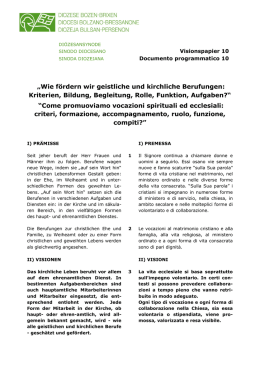 Visionspapier 10 - Di&ouml;zese Bozen