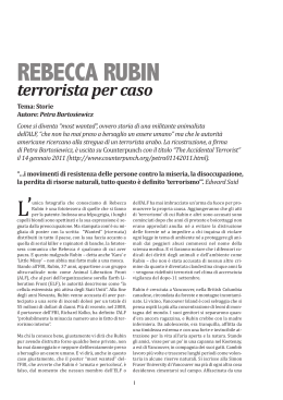 Rebecca Rubin terrorista per caso