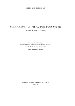 SCARICATORI DI PIENA PER FOGNATURE