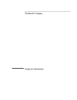 Notebook Compaq Guida di riferimento