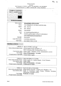 Curriculum vitae Avv. Massimo Giuliano