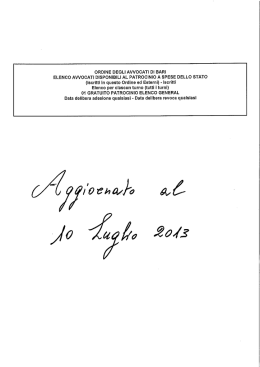 ORDINE DEGLI AVVOCATI DI BARI ELENCO AWOGATI