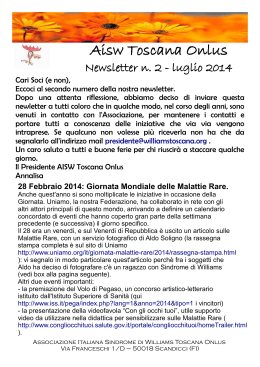 Aisw Toscana Onlus - Associazione Italiana Sindrome di Williams