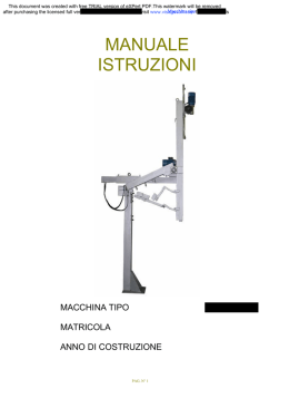 Manuale caricatore automatico pani